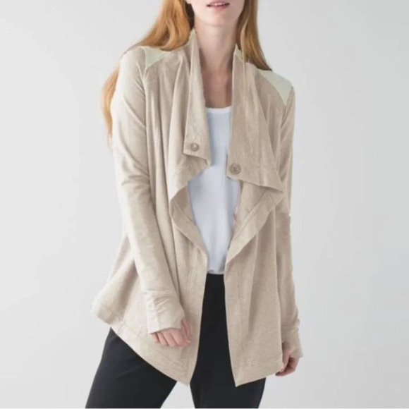 Lululemon Heathered Sand Coast Wrap in beige size 10 - Picture 1 of 15